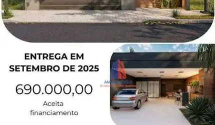 Casa com 3 dormitórios à venda, 136 m² por R$ 690.000,00 - Jardim dos Lagos - Nova Odessa/SP