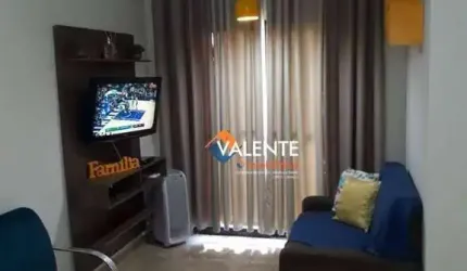 Apartamento mobiliado com 1 dormitório à venda, 51 m² por R$ 245.000 - Vila Assunção - Praia Grande/SP