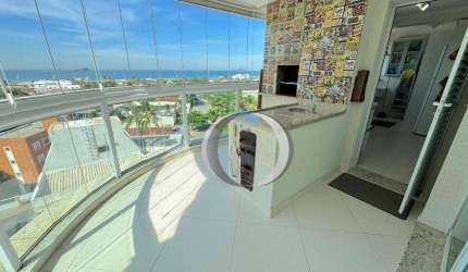Apartamento com 3 suítes, varanda gourmet, 2 vagas à venda, 127 m² por R$ 950.000 - Enseada - Guarujá/SP