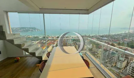 Guaruja, Enseada, Cobertura Vista Total do Mar, Prédio com Lazer Estilo Resort
