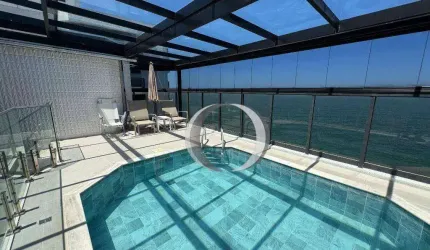 Espetacular cobertura duplex com lazer privativo e linda vista para o mar