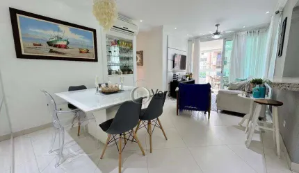 Apartamento com 3 suítes, varanda gourmet, 2 vagas à venda, 127 m² por R$ 950.000 - Enseada - Guarujá/SP