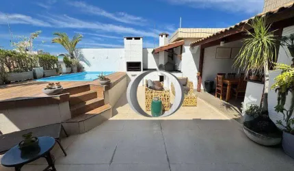 Cobertura Penthouse com piscina e espaço gourmet, 3 quartos (sendo 1 suíte), 2 vagas à venda, 162 m² por R$ 800.000 - Enseada - Guarujá/SP
