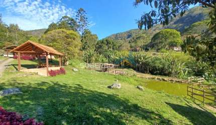 Mini Sítio 6000 m2, 3 Suítes, Lago, Riacho, Córrego das Pedras, Teresópolis, RJ