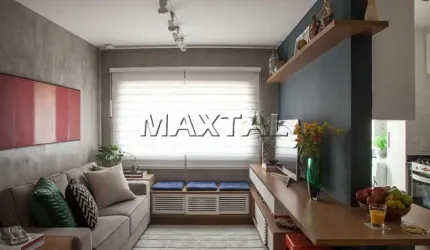 Apartamento de 37m², 1 dormitório, 1 sala, 1 banheiro, 1 vaga na Consolação.