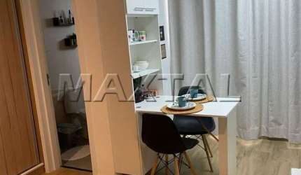 Studio mobiliado para locação em Santana, de 30m²  1 suíte e Cozinha americana.