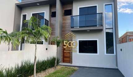 Sobrado com 3 dormitórios à venda, 99 m² por R$ 500.000 - Forquilhas  Lisboa 3 - São José/SC