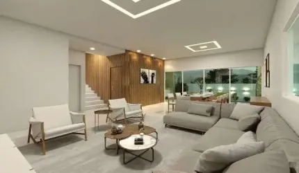 Casa Duplex de alto padrão com fino acabamento no Monte Carlo com 4 suítes e área gourmet em 271m² de área construída em fase de acabamento.