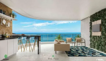 Residencial Aída Paiva, vista mar parcial na Praia do Morro - Guarapari/ES