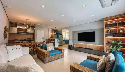 Apartamento com 3 dormitórios, 132 m² - venda por R$ 4.900.000,00 ou aluguel por R$ 22.000,00/mês - Riviera - Módulo 7 - Bertioga/SP