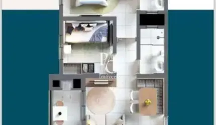 Apartamento COM 55.02M² - 2 Dormitórios sendo 1 suíte - Área de lazer no Terraço