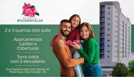 Apartamento com 2 dormitórios à venda, 60 m² por R$ 267.600,00 - Maria Paula - São Gonçalo/RJ