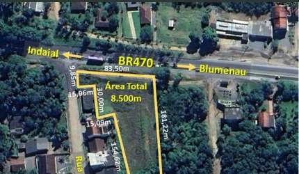 Área com 8500,00 m² em Indaial/SC