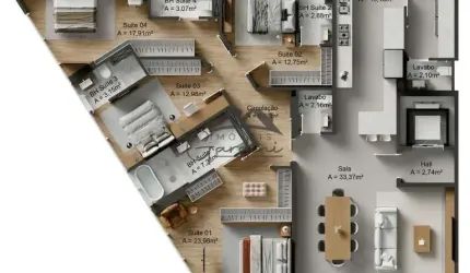Apartamento com 4 quartos à venda na Rua Lauro Muller, 1230, Fazenda, Itajaí por R$ 4.160.000