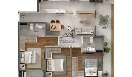 Apartamento com 3 quartos à venda na Rua Heitor Liberato, 2131, São Judas, Itajaí por R$ 796.950