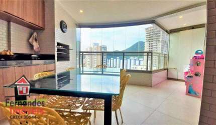 Apartamento alto padrão com 3 dormitórios à venda, 122 m² por R$ 1.225.000 - Canto do Forte - Praia Grande/SP