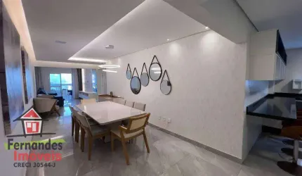 Apartamento na quadra da praia com 3 dormitórios à venda, 119 m² por R$ 900.000 - Guilhermina - Praia Grande/SP