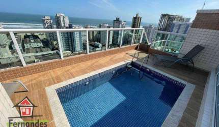 Cobertura com piscina 4 dormitórios à venda, 370 m² por R$ 3.500.000  Vila Guilhermina  Praia Grande SP