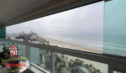 Apartamento alto padrão frente mar com 3 dormitórios porteira fechada à venda  132,10 m² por R$ 1.490.000  Mirim  Praia Grande SP