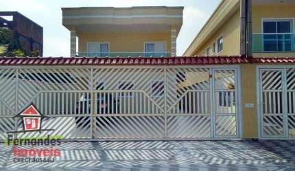 Sobrado de condomínio reformado com 2 quartos à venda  58 m² por R$ 245.000  Mirim  Praia Grande SP