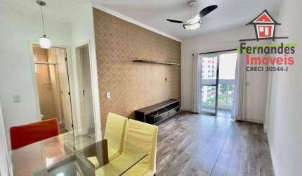 Apartamento semimobiliado com 1 dormitório para alugardefinitivo pacote 47 m² por R$ 2.800 mês  Canto do Forte  Praia Grande SP