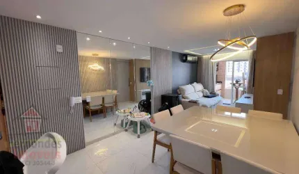 Apartamento planejado  com 2 dormitórios sendo 1 suíte para alugar definitivo pacote 77 m² por R$ 4.000 mês  Ocian Praia Grande SP