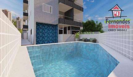 Apartamento chave na mão  com 2 quartos à venda, 56 m² por R$ 339.000  Mirim  Praia Grande SP