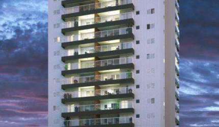 Apartamento alto padrão em construção com 1 suíte à venda, 59 m² por R$ 450.000  Parcelamento direto em 100 meses Vila Guilhermina  Praia Grande/SP
