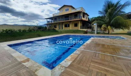 ÓTIMO PARA POUSADA OU BEACH CLUB,  NA PRAIA DE PONTA NEGRA - MARICÁ - 1.450M²,  6 QUARTOS (5 SUÍTES) PISCINA E CHURRASQUEIRA - VISTA PARA LAGOA