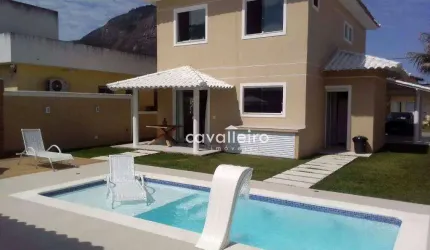 Casa Duplex em Condomínio Fechado, com 240 m², com 4 quartos sendo 1 suíte, Piscina, Área Gourmet, Sauna, à venda por R$ 1.190.000 , Inoã- Maricá/RJ
