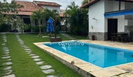 CASA PERTINHO DA PRAIA DE CORDEIRINHO COM 4 QUARTOS, PISCINA, CHURRASQUEIRA E SAUNA - MARICÁ-RJ