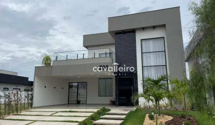 CASA MOBILIADA COM PISCINA, SAUNA, ÁREA GOURMET, HIDRO &amp; 4 QUARTOS NO ALPHAVILLE MARICÁ 1!