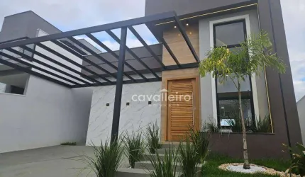 Casa Espetacular no Royal Garden: 3 Quartos (1 Suíte com Closet), Piscina e Área Gourmet - R$ 615.000