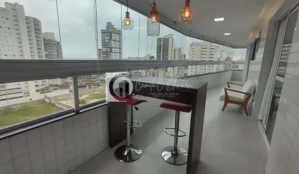 Apartamento todo mobiliado com 2 dorms, Caiçara, Praia Grande
