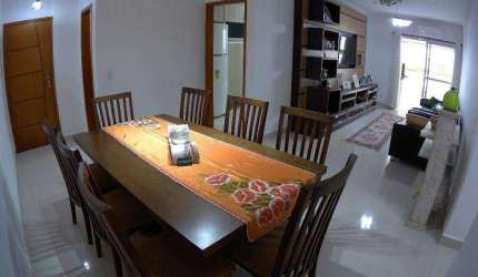 Apartamento 3 dormitórios Mobiliado com terraço Gourmet, 121 m², R$699 mil, Aviação, Praia Grande/SP