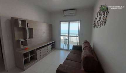 belissimo apartamento 2 dormitórios 1 suíte mobiliado linda vista para o mar a venda na tupi - Praia Grande - SP