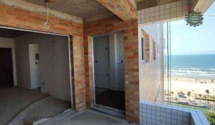 Apartamento com vista para o mar 2 dormitórios à venda por R$ 443.000 - Aviação - Praia Grande/SP