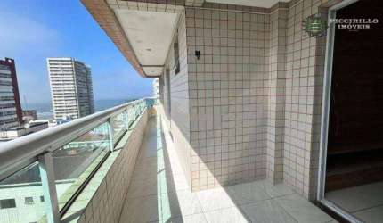 Apartamento com 3 dormitórios para alugar, 120 m² por R$ 5.000,02/mês - Aviação - Praia Grande/SP