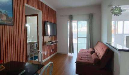 Apartamento com 1 dormitório para alugar, 51 m² por R$ 2.300/mês - Aviação - Praia Grande/SP