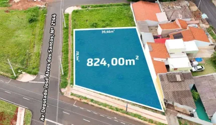 Terreno com 826 m² à Venda no Jardim Santa Cruz - Maringá