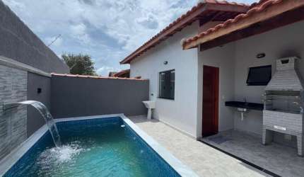 Casa para Venda em Itanhaém, Jamaica, 3 dormitórios, 1 suíte, 1 banheiro, 2 vagas