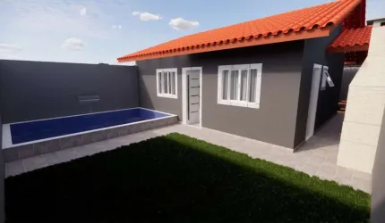 Casa para Venda em Itanhaém, Gaivota, 2 dormitórios, 1 suíte, 1 banheiro, 2 vagas