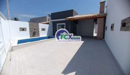 Casa para Venda em Itanhaém, São Fernando, 2 dormitórios, 1 suíte, 1 banheiro, 2 vagas
