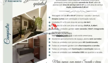 APARTAMENTO À VENDA - BAIRRO CAMPESTRE - 2 QUARTOS - 60M² - R$ 475.000,00