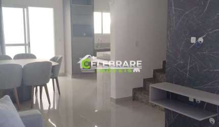 SOBRADO DE COND. ABRANCHES! MOBILIADO,03 QTS,SUÍTE,CHURRASQ.