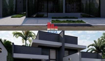 Lindo sobrados novos, com 3 quartos e 81m² melhor localização do Sitio Cercado - PR