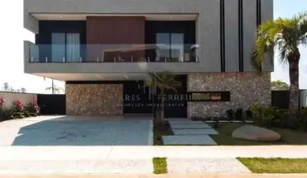Venda de Casa de Luxo em Condomínio Alto Padrão na Villa dos Pinheiros, Indaiatuba-SP: 5 quartos, 5 suítes, 2 salas, 6 vagas, 400m².