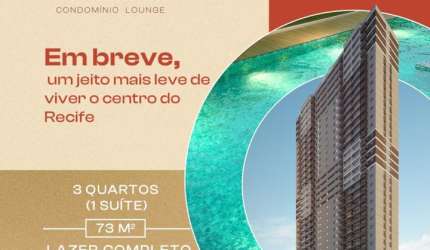 Lançamento 3 quartos no coração da Boa vista