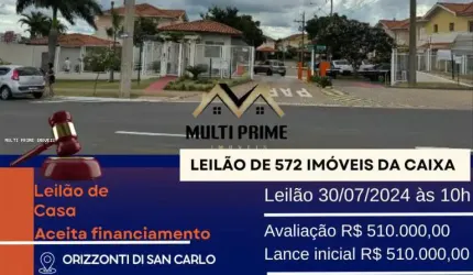 Casa para Venda em São Carlos, Parque Santa Felícia Jardim, 3 dormitórios, 2 banheiros, 1 vaga