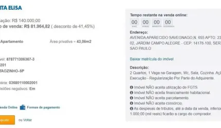 Apartamento para Venda em Sertãozinho, Jardim Campo Alegre, 2 dormitórios, 1 banheiro, 1 vaga